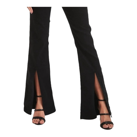 M. Officer BOOTCUT JEANS C3 BLACK SPLIT FRONT DENIM - Picture 3 of 13